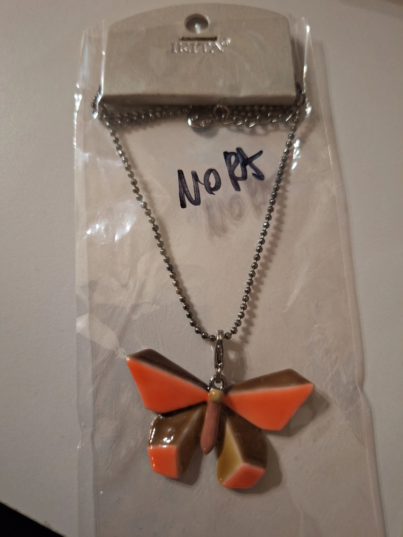 Pretty Ikita butterfly necklace 6ep stainless steel and resin – photo 2